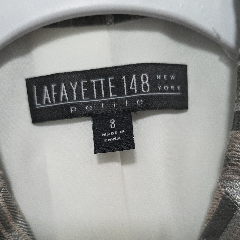 Lafayette 148 New York Metallic Striped Blazer - Picture 9 of 11